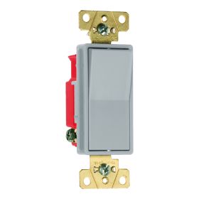 Pass & Seymour 2621-GRY Decorator Switch, 120/277 VAC, 20 A, 1 W