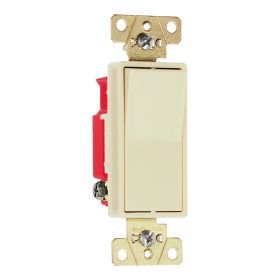 Pass & Seymour 2621-I Decorator Switch, 120/277 VAC, 20 A, SPST