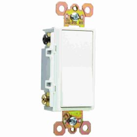 Pass & Seymour 2622-W Decorator Switch, 120/277 VAC, 20 A, 2 W, DPST