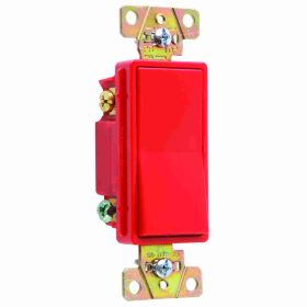 Pass & Seymour 2623-RED 3-Way Decorator Switch, 120/277 VAC, 20 A, 3 W