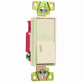 Pass & Seymour 2625-I Illuminated Decorator Switch, 120 VAC, 20 A, 1 W, SP