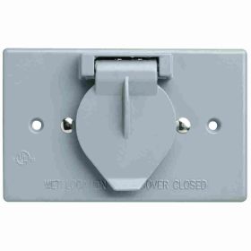 Pass & Seymour 3778 Motor Base Weatherproof Self-Closing Cover, 4-1/2 in L, Stainless Steel