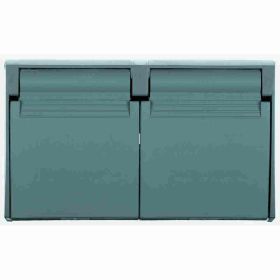 Pass & Seymour 3780-SC Duplex Weatherproof Cover With (2) Self Closing Flip Lid and Black Gasket, 4.7 in L x 2.8 in W, Thermoplastic