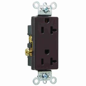 Pass & Seymour 26342 Decorator Duplex Heavy Duty Straight Blade Receptacle, 125 VAC, 20 A, 2 Poles, 3 Wires, White