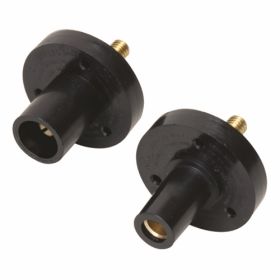 Pass & Seymour PSMMRSBK 15 Series Cam Type Male Single Pole Receptacle, 600 VAC, 150 A, 8 to 2 AWG Wire, Threaded Stud, NEMA 3R/4