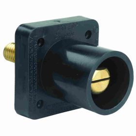 Pass & Seymour PS40-MRSBBK 16 Series Cam Type Male Single Pole Receptacle, 600 VAC, 400 A, 2 to 4/0 AWG Wire, Threaded Stud, NEMA 3R/4