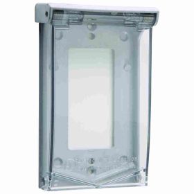 Pass & Seymour 3723 Decorator Weatherproof Cover With Lid, 4.6 in L x 3 in W x 1-1/8 in D, Polycarbonate/Thermoplastic