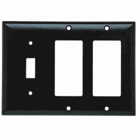 Pass & Seymour Sierraplex SP1262 Standard Combination Wallplate, 2 Gangs, Brown, 5 in, Thermoplastic