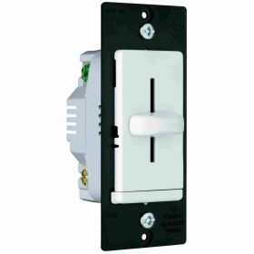 Pass & Seymour LS600-W LS TradeMaster Decorator Dimmer Switch, 120 VAC, 1 Pole, ON/OFF Operation Mode, White