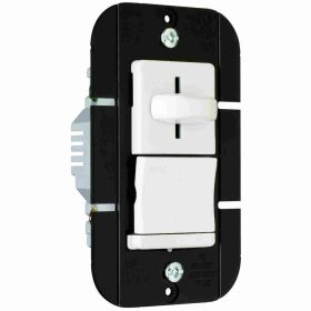 Pass & Seymour LS1003-PW LS TradeMaster 3-Way Decorator Dimmer Switch, 120 VAC, 1 Pole, ON/OFF Operation Mode, White