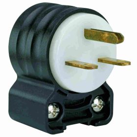 Pass & Seymour PS5666-SSAN Extra Hard Use Straight Blade Plug, 250 VAC, 15 A, 2 Poles, 3 Wires, Black