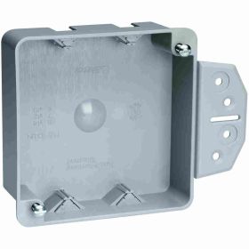 Pass & Seymour S4418-BAC Slater Square Box With Threaded Mounting Holes, Thermoplastic, 17 cu-in, 1 Outlet