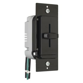 Pass & Seymour LSDH16-BKV 1-Pole Bare Insulated De-Hummer Fan Speed Control Switch, 120 VAC, 1.6 A, 4-Speed/Decorator Slide Operational Mode, Thermoplastic, Black