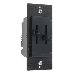 Pass & Seymour LSDV25-BKV Fan Speed Control With 1-Pole Dimmer, 120 VAC, 2.5 A, Variable Speed, Slide Operation, Thermoplastic, Black