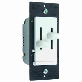 Pass & Seymour LSDV-25WV LS TradeMaster Decorator Fan Speed Control/Dimmer Switch, 2.5 A, 1 Pole, White