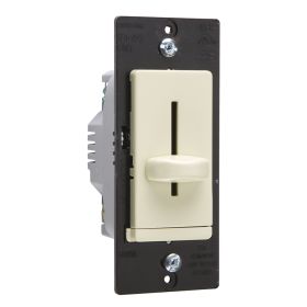 Pass & Seymour LSLV600-LA LS TradeMaster Magnetic Decorator Low Voltage Dimmer, 120 VAC, 1 Pole, ON/OFF Operation Mode, Light Almond