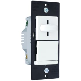 Pass & Seymour LSLV603-PW LS TradeMaster 3-Way Magnetic Decorator Low Voltage Dimmer, 120 VAC, 1 Pole, ON/OFF Operation Mode, White