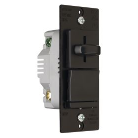 Pass & Seymour LS600-PBK LS TradeMaster Decorator Dimmer Switch, 120 VAC, 1 Pole, ON/OFF Operation Mode, Black