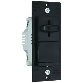 Pass & Seymour LS603-PBK LS TradeMaster 3-Way Decorator Dimmer Switch, 120 VAC, 1 Pole, ON/OFF Operation Mode, Black