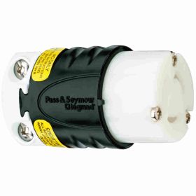 Pass & Seymour Turnlok PSL515-CGCM 3-Phase Locking Connector, 125 VAC, 15 A, 2 Poles, 3 Wires, Black