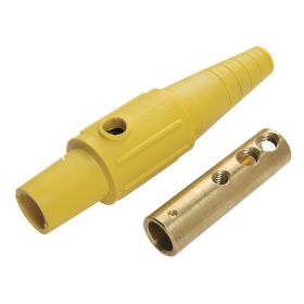 Pass & Seymour PS40FB-Y 16 Series Cam Type Inline Connector, 600 VAC, 400 A, 2/0 to 4/0 AWG Wire, Female Connection, NEMA 3R/4