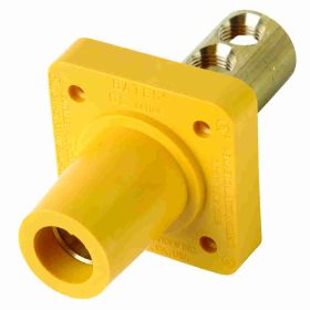 Pass & Seymour PS40FRB-Y 16 Series Cam Type Female Single Pole Receptacle, 600 VAC, 400 A, 2/0 to 4/0 AWG Wire, Double Set Screw, NEMA 3R/4