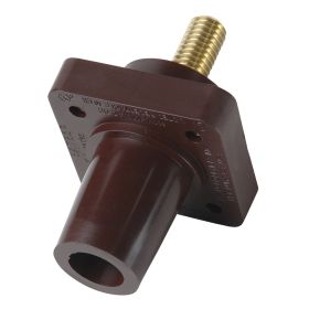 Pass & Seymour PS40FRSB-BR 16 Series Cam-Type Female Single Pole Receptacle, 600 VAC, 400 A, 2 to 4/0 AWG Wire, Threaded Stud, NEMA 3R/4