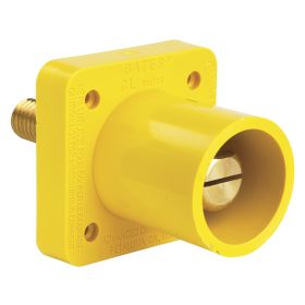 Pass & Seymour PS40MRSB-Y 16 Series Cam Type Male Single Pole Receptacle, 600 VAC, 400 A, 2 to 4/0 AWG Wire, Threaded Stud, NEMA 3R/4