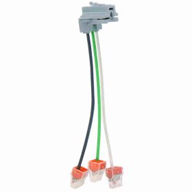 Pass & Seymour PlugTail PTRA6-SOLBP 4-Port 2-Pole 3-Wire Right Angle Receptacle Connector With WAGO Connector, 12 AWG Solid THHN Wire, Polycarbonate