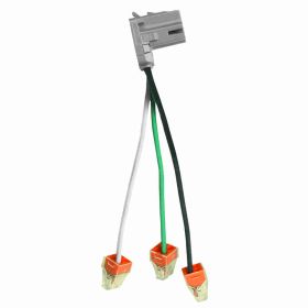 Pass & Seymour PlugTail PTRA6-STRBP 4-Port 2-Pole 3-Wire Right Angle Receptacle Connector With WAGO Connector, 12 AWG Stranded THHN Wire, Polycarbonate