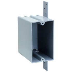 Pass & Seymour P1-22-N Slater Deep Switch and Outlet Box, Thermoplastic, 22 cu-in, 1 Gang, 1 Outlet