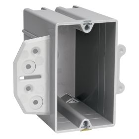 Pass & Seymour S1-22-B Slater Stud Bracket Box With Quick/Click, Plastic/Steel, 22 cu-in, 1 Gang, 1 Outlet