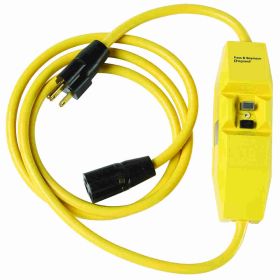 Pass & Seymour 1594-PC6M 2-Pole In-Line Manual Reset Portable GFCI Cord Set, 125 VAC, 10.3 in L