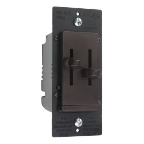 Pass & Seymour LSDV25-V Fan Speed Control With 1-Pole Dimmer, 120 VAC, 2.5 A, Variable Speed, Slide Operation, Thermoplastic, Brown