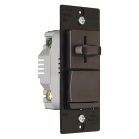 Pass & Seymour LS600-P LS TradeMaster Dimmer Switch, 120 VAC, 1 Pole, Brown