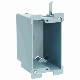 Pass & Seymour P1-16-W Slater Old Work Switch and Outlet Box With Threaded Mounting Holes and Swing Bracket, Thermoplastic, 8 cu-in, 1 Gang, 1 Outlet