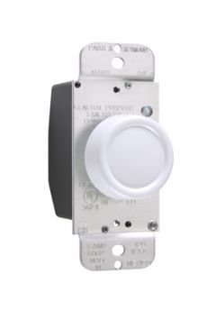 Pass & Seymour 94301-WV Fan Speed Control Switch, 120 VAC, 3 A, Rotary Operational Mode, Thermoplastic, White