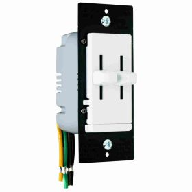 Pass & Seymour LSDD300-W LS TradeMaster Dual Dimmer Switch, 120 VAC, 1 Pole, White