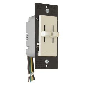 Pass & Seymour LSDD300-LA LS TradeMaster Dual Dimmer Switch, 120 VAC, 1 Pole, Light Almond