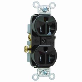 Pass & Seymour TR20BK 20A 125V Commercial Grade Tamper-Resistant Duplex Receptacle Black