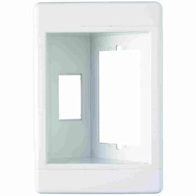 Pass & Seymour TV1W-W Recessed TV Frame Box, 1 Port, Wall Mount, Thermoplastic, White