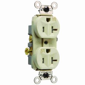 Pass & Seymour WR20TRI 20A 125V Commercial Grade Tamper-Resistant Weather-Resistant Duplex Receptacle Ivory