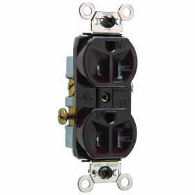 Pass & Seymour WR20TR 20A 125V Commercial Grade Tamper-Resistant Weather-Resistant Duplex Receptacle Brown