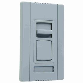 Pass & Seymour CDFB53-PGRY Titan 2-Wire 3-Way Electronic Narrow Dimmer Switch, 120 VAC, 5 A, 1 Pole, ON/OFF Operation Mode, Gray