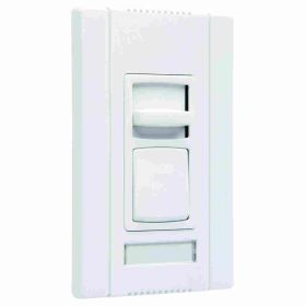 Pass & Seymour Dimmer Switch Titan 2-Wire Preset Narrow Dimmer Switch, 120 VAC, 5 A, 1 Pole, 3-Way Mode, White