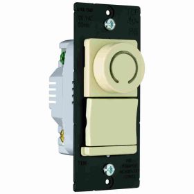 Pass & Seymour DR703P-IV 3-Way Decorator Dimmer Switch With Pilot Light, 120 VAC, 1 Pole, Ivory