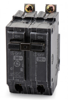 GE THQB2130 30A 2-Pole 240V 10kA Bolt-On Circuit Breaker with Common Trip