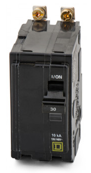 Square D QOB230 30A 2-Pole 120/240V 10kA Bolt-On QO Circuit Breaker