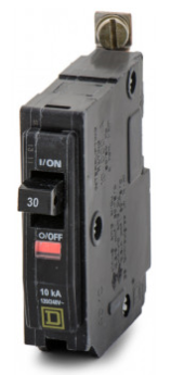 Square D QOB130 30A 1-Pole 120/240V 10kA Bolt-On QO Circuit Breaker