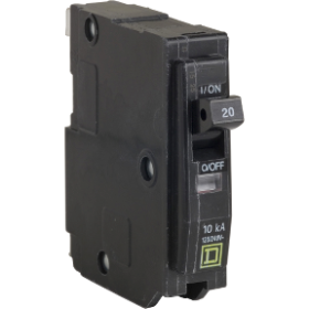 Square D QO120 20A 1-Pole 120/240V 10KA Plug-On QO Circuit Breaker